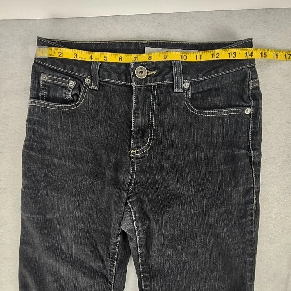 DKNY SOHO Women's Cotton Blend Five Pocket Wide Leg Blue Jeans Size 6S/C - Picture 5 of 11